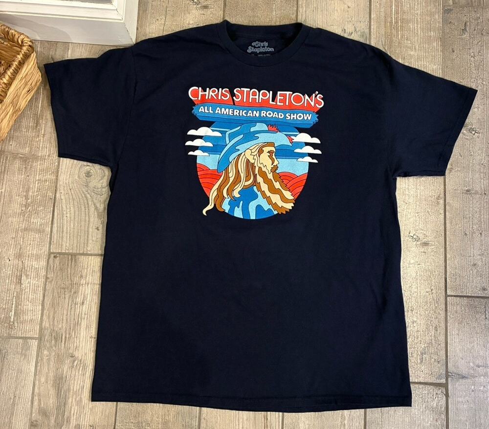 Chris Stapleton Tour Shirt 2024 All American Road Show XL Extra Large Cotton
